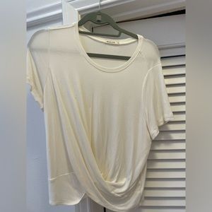 Marine Layer Front Twist Top In Cream
